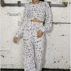 Two Piece Leopard Print Set